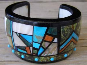 Christopher Nieto Mosaic Inlay Bracelet size 5 3/4