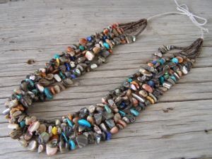 Irene Lovato Six Strand Multi-Colored Bead Necklace
